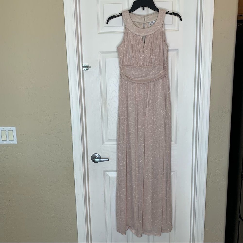 Sweet Storm Champagne Color Sparkle Size M Prom Dress